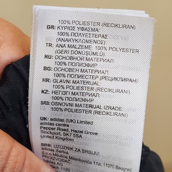 Adidas 3 stripes Black Women's Athletic Short size L - Picture 9 of 10